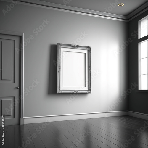 large art frame - picture frame on wall - white frame - gallery style