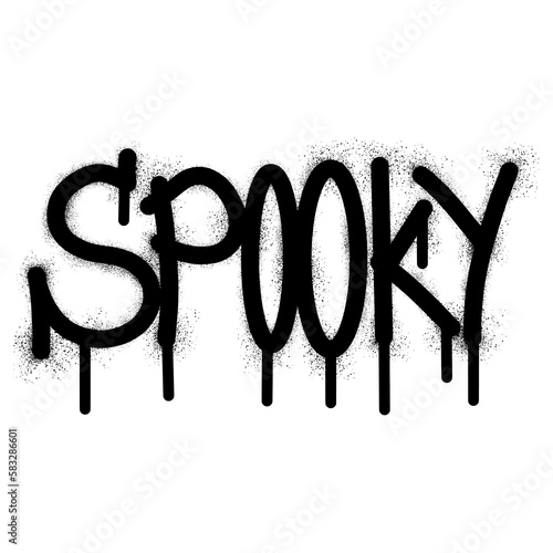 Wallpaper Mural Graffiti spooky text with black spray paint Torontodigital.ca
