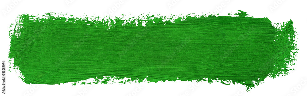 Green stroke of paint isolated on transparent background Stock ...