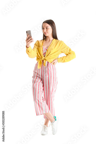 Pretty young woman with sma...