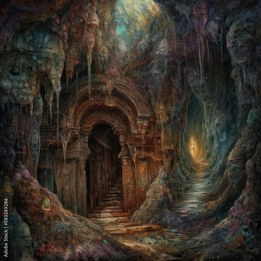 Naklejka premium The Cave of Forgotten Dreams, AI