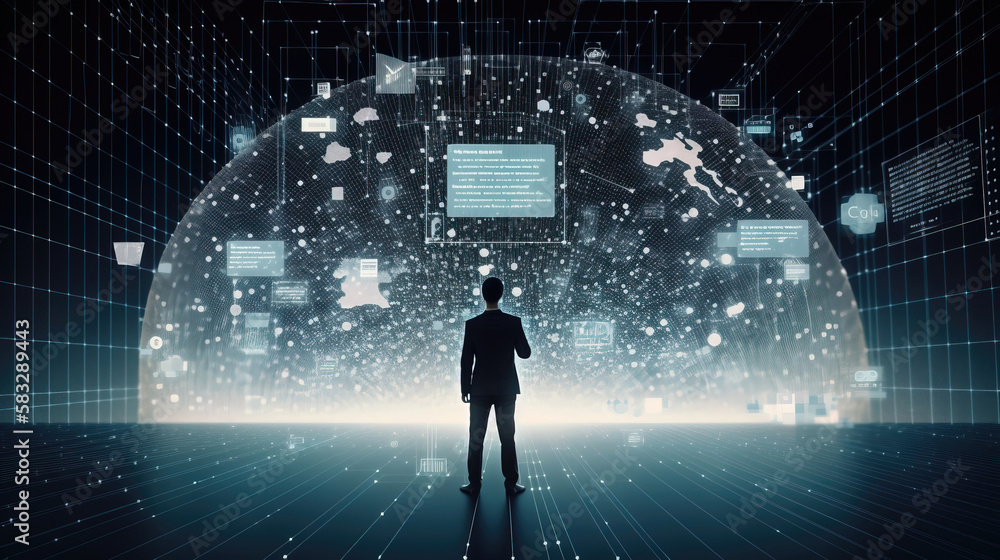 Big data technology concept. Generative Ai Big data technology concept. Generative Ai