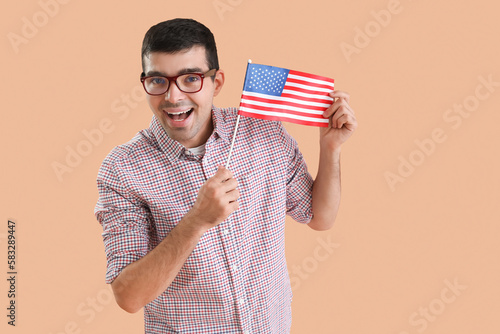 Young man in eyeglasses wit...