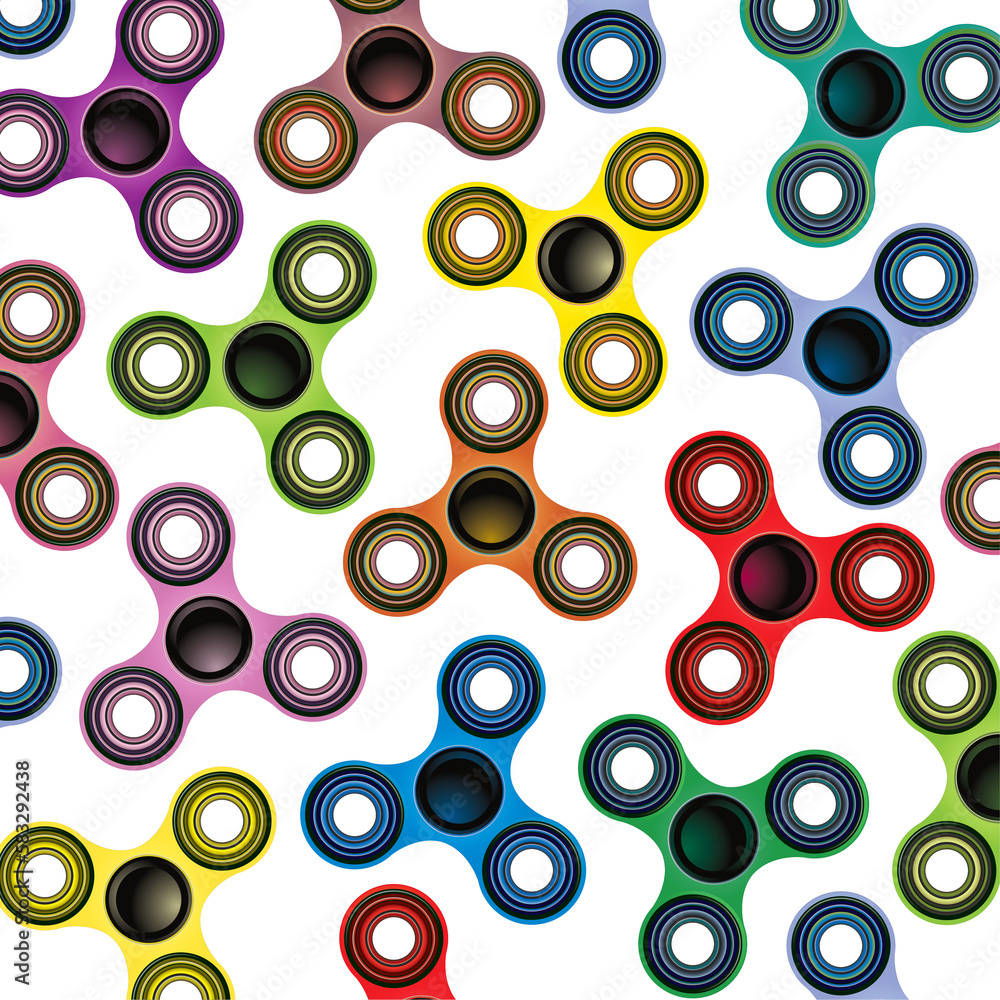 Fidget Spinner Focus Toy Colorful Background Illustration Fidget Spinner Focus Toy Colorful Background Illustration