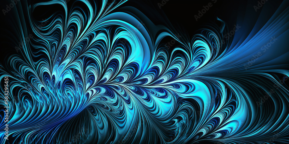 Obraz premium abstract blue background with swirls