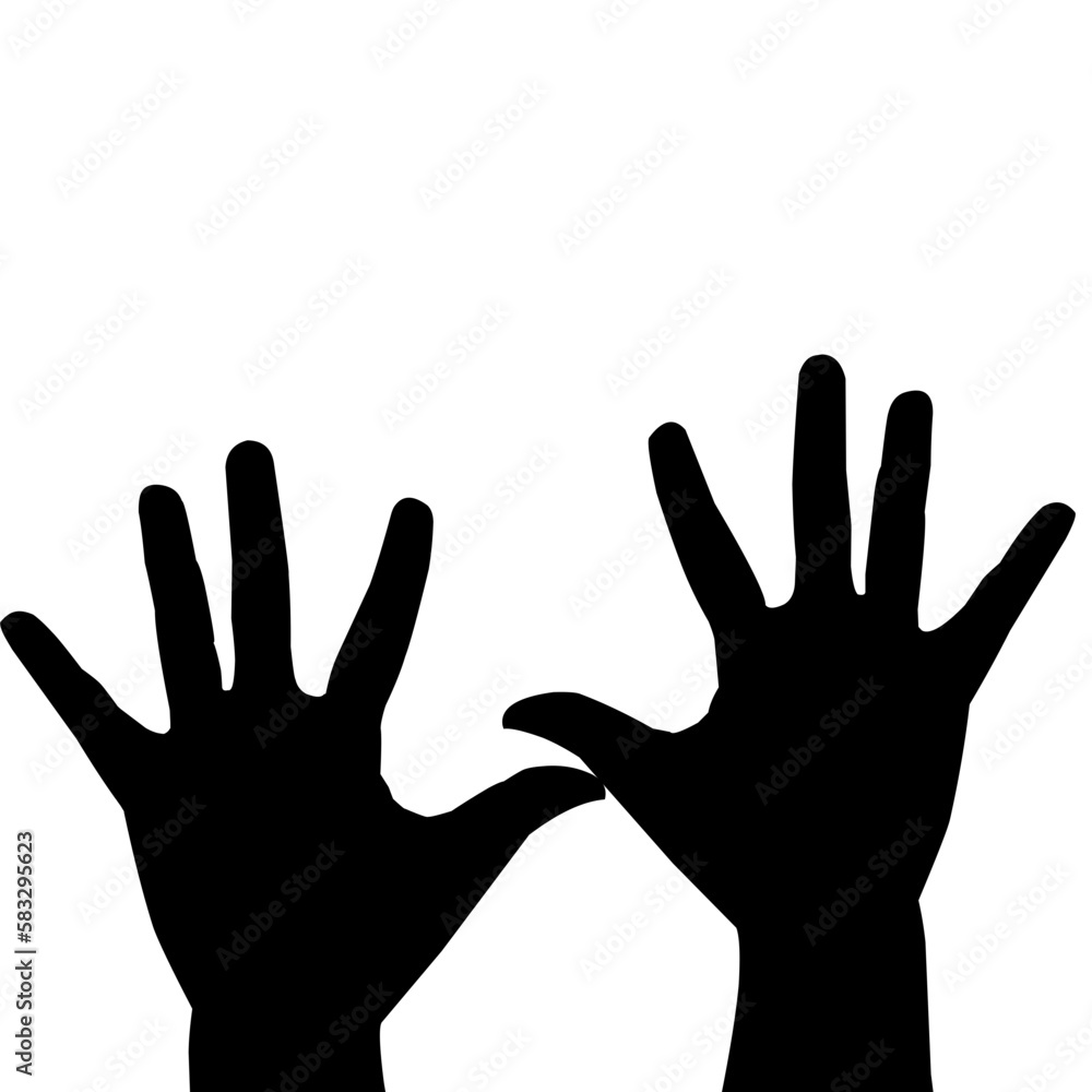 silhouette of hands silhouette of hands