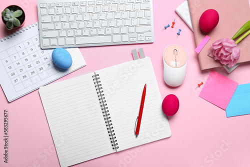Blank notebook with office ...