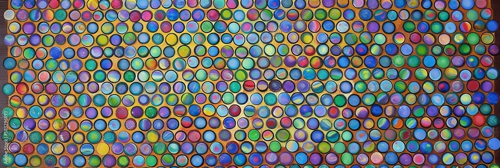 Fototapeta premium An abstract geometric header or border pattern. Generative AI. 