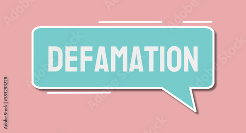 Defamation - false statement harming someone's reputation.