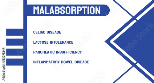 Malabsorption - impaired nutrient absorption in the digestive system.