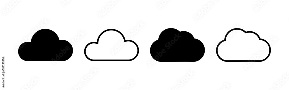 Cloud icon vector for web and mobile app. cloud sign and symbol Cloud icon vector for web and mobile app. cloud sign and symbol