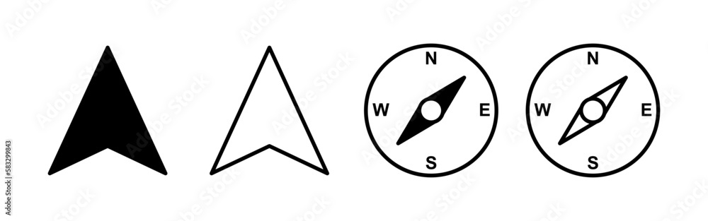 Compass icon vector for web and mobile app. arrow compass icon sign and symbol Compass icon vector for web and mobile app. arrow compass icon sign and symbol