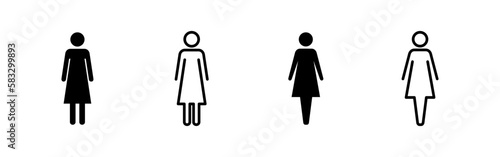 Female icon vector for web and mobile app. woman sign and symbol