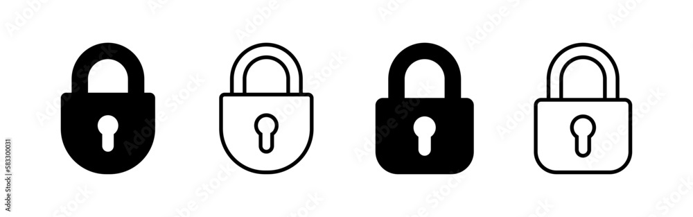 Lock icon vector for web and mobile app. Padlock sign and symbol. Encryption icon. Security symbol Lock icon vector for web and mobile app. Padlock sign and symbol. Encryption icon. Security symbol