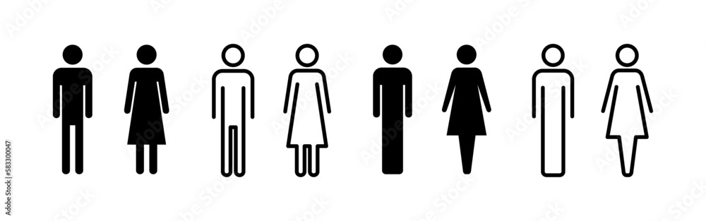 Man and woman icon vector for web and mobile app. male and female sign and symbol. Girls and boys Man and woman icon vector for web and mobile app. male and female sign and symbol. Girls and boys