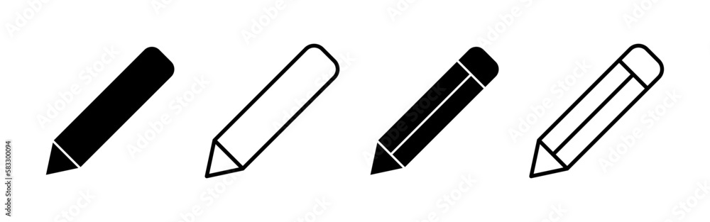 Pencil icon vector for web and mobile app. pen sign and symbol. edit icon vector Pencil icon vector for web and mobile app. pen sign and symbol. edit icon vector