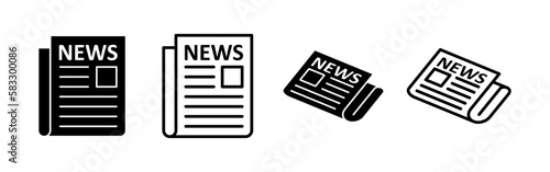 Newspaper icon vector for web and mobile app. news paper sign and symbolign
