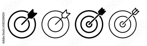 Target icon vector for web and mobile app. goal icon vector. target marketing sign and symbol