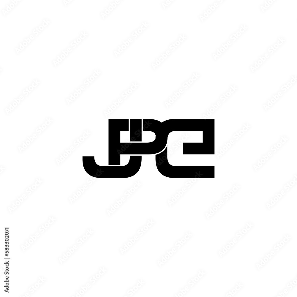jpe typography letter monogram logo design jpe typography letter monogram logo design