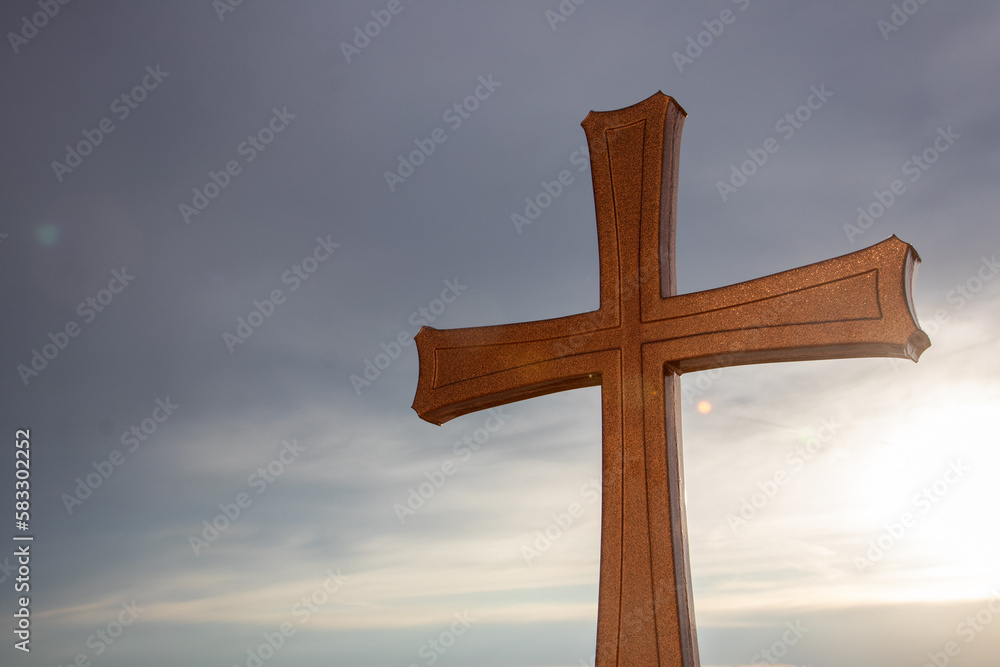cross on the sky background