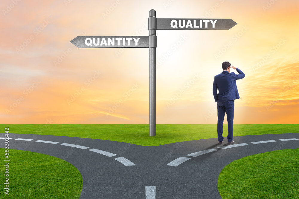 Concept of trade-off between quality and quantity Concept of trade-off between quality and quantity