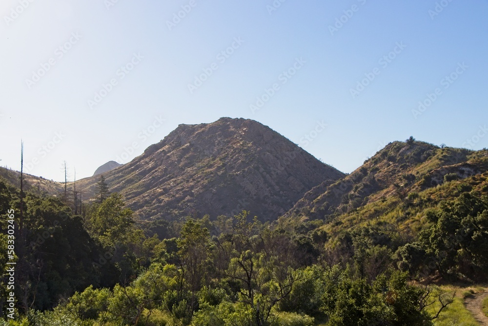Fototapeta premium On a warm Sunday, we went to Malibu Creek State Park, nestled in the Santa Monica Mountains just over a ridge from the Pacific Ocean near Calabasas