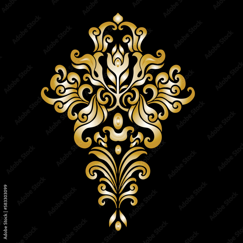 Fototapeta premium oriental damask patterns for greeting cards and wedding invitations.