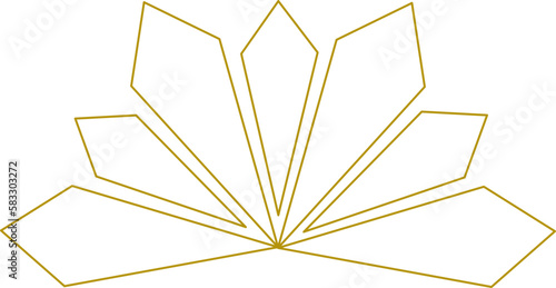 Lotus flower shape elegant logo element