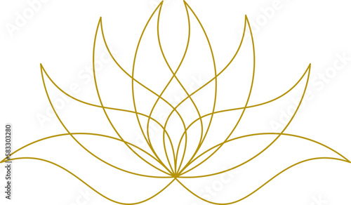 Lotus flower shape elegant logo element