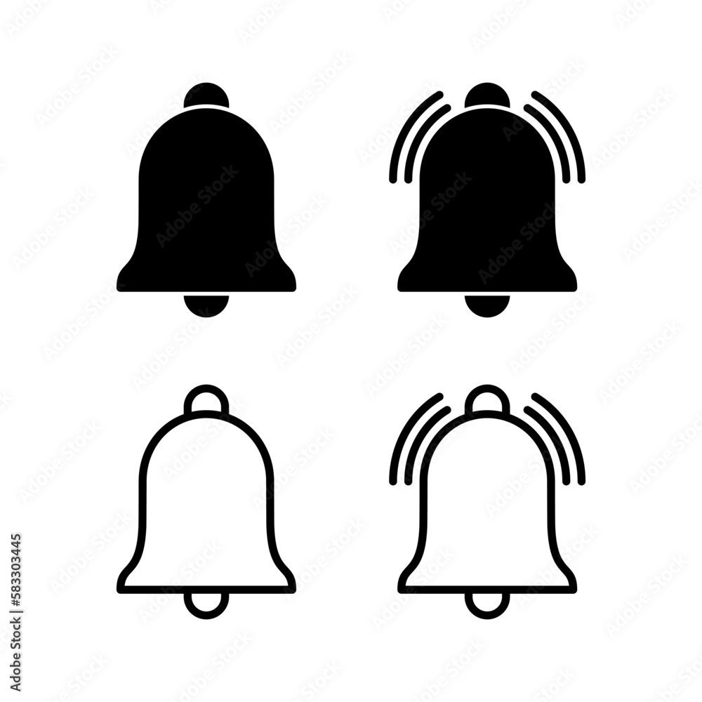 Bell Icon vector illustration. Notification sign and symbol for web site design Bell Icon vector illustration. Notification sign and symbol for web site design