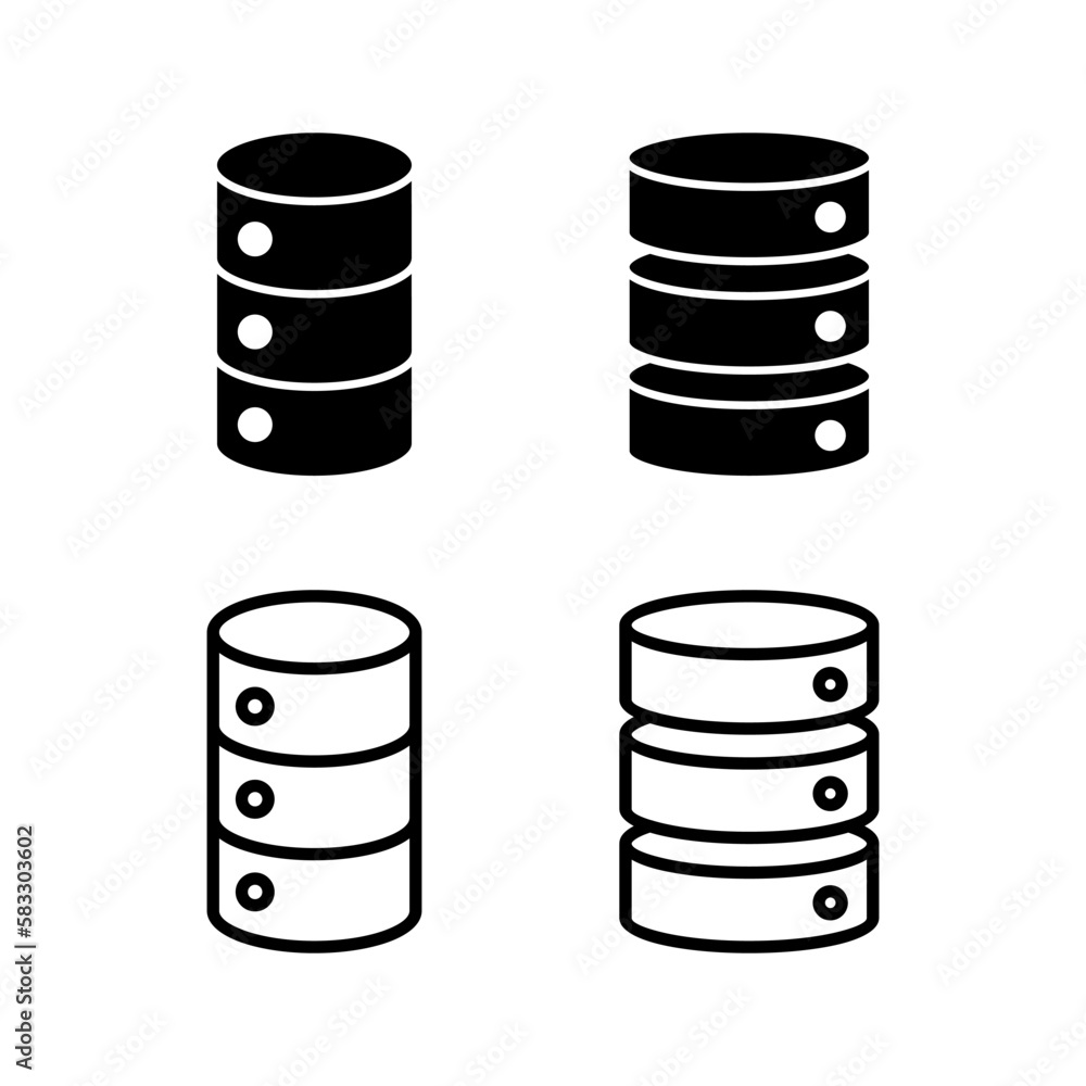 Database icon vector illustration. database sign and symbol Database icon vector illustration. database sign and symbol