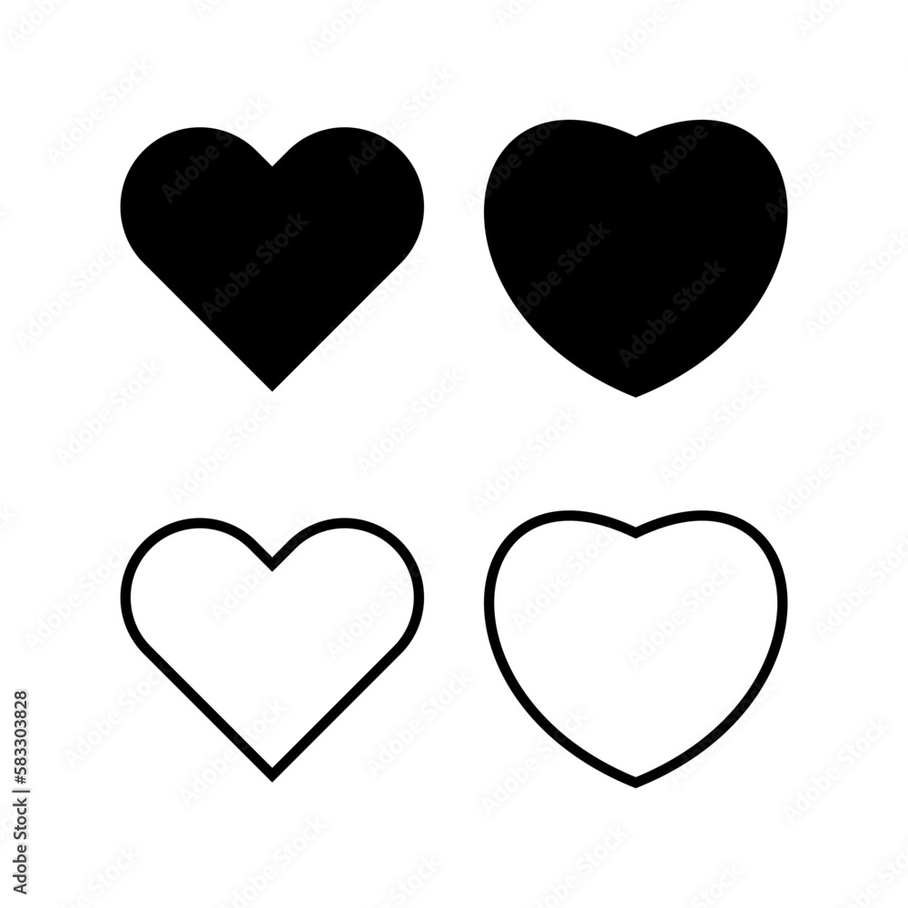 Love icon vector illustration. Heart sign and symbol. Like icon vector.