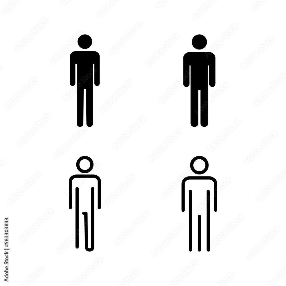 Man icon vector illustration. male sign and symbol. human symbol Man icon vector illustration. male sign and symbol. human symbol
