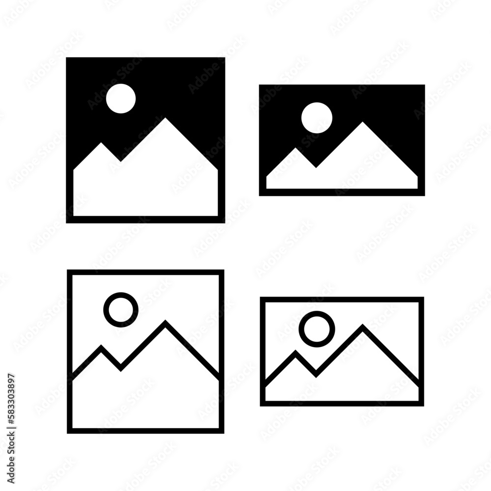Picture icon vector illustration. photo gallery sign and symbol. image icon Picture icon vector illustration. photo gallery sign and symbol. image icon
