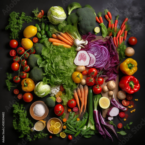 vegetables on table