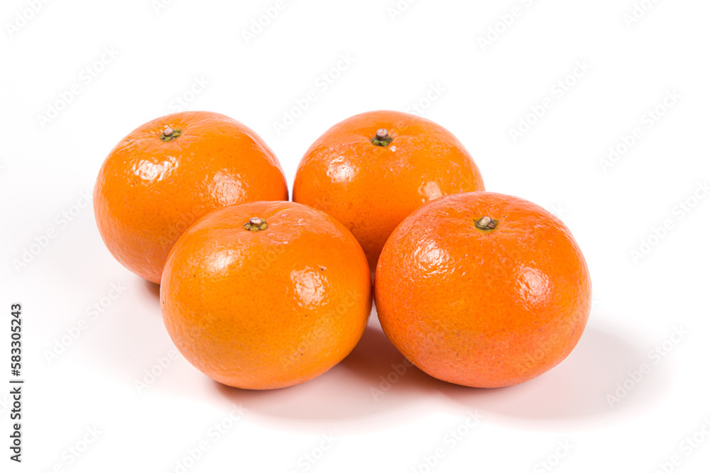 Fresh mandarin orange fruit isolated on white background. Fresh mandarin orange fruit isolated on white background.
