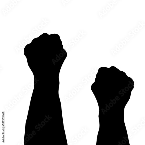 clenched fist silhouette