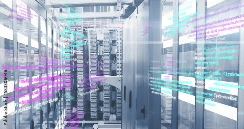 Animation of data processing over computer servers Animation of data processing over computer servers