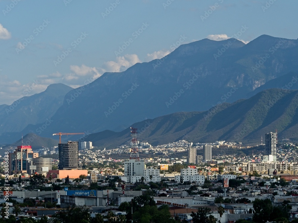Ascending the Horno 3 in the Parque Fundidora (Foundry Park), which offers sweeping views of Monterrey and the towering mountains that surround the city, part of the Sierra Madre Oriental