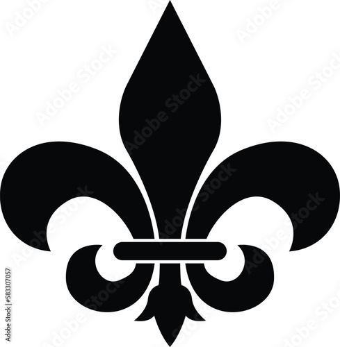 Flor de lis symbol vector illustration icon.