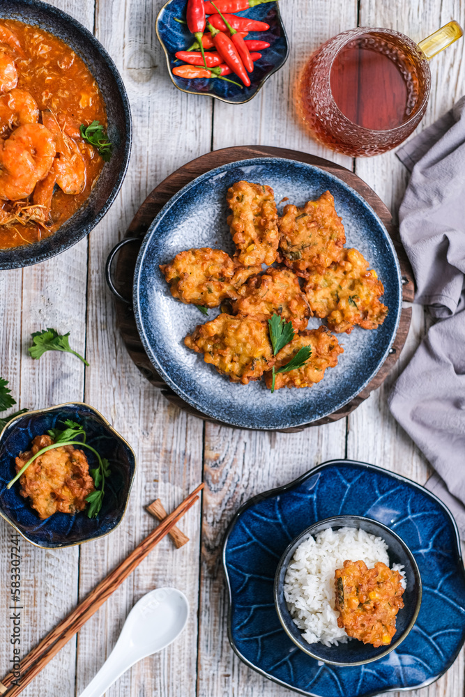 perkedel jagung, bakwan jagung or corn fritters perkedel jagung, bakwan jagung or corn fritters