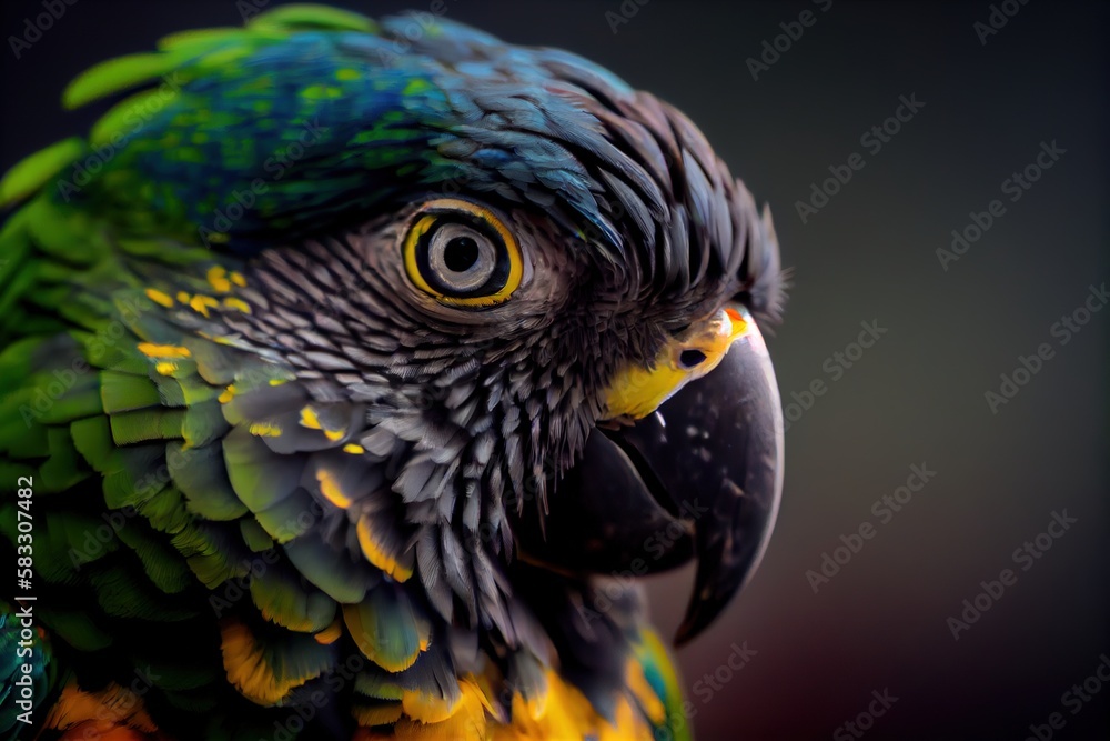 Obraz premium parrot close up portrait