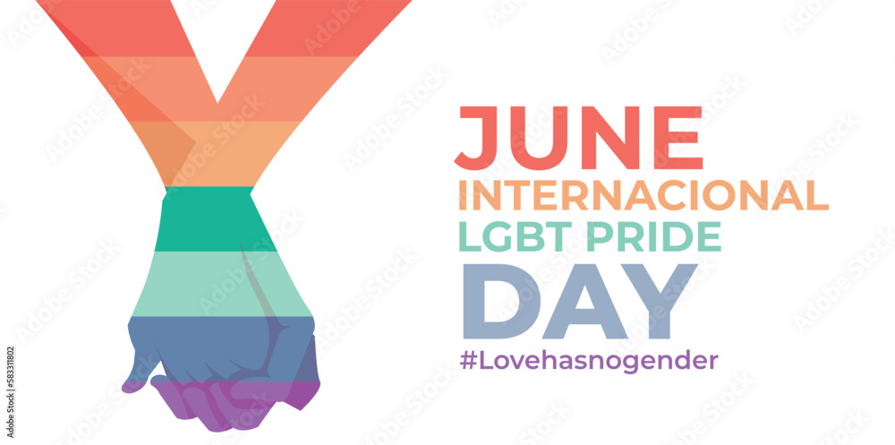 Banner illustration of Lgtb pride day.