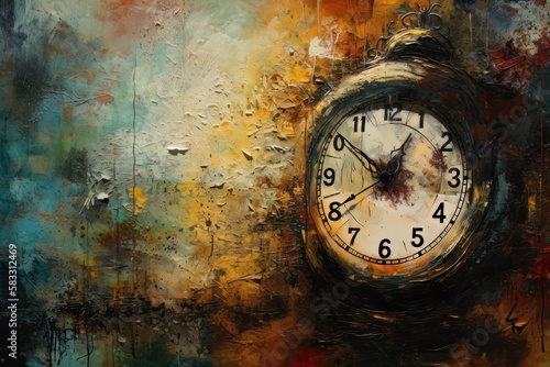 Wallpaper Mural Old clock symbolizing time. Generative AI Torontodigital.ca