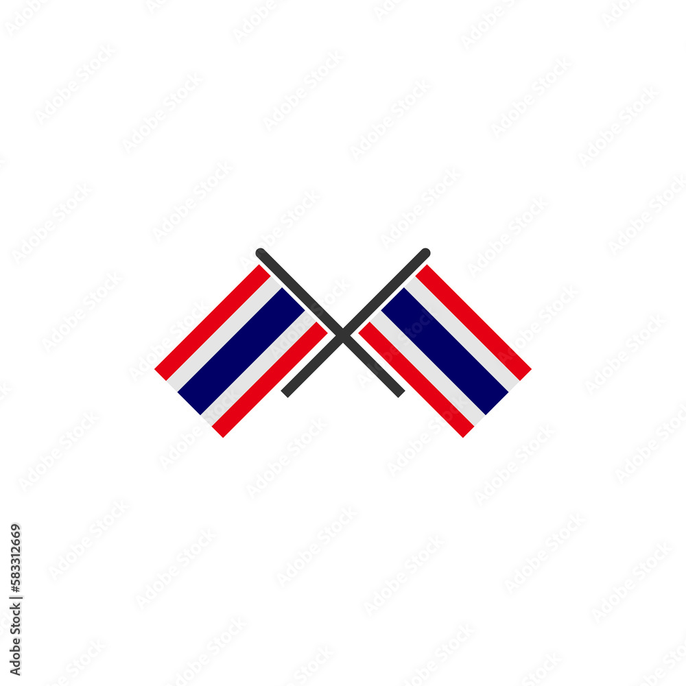 Fototapeta premium Thailand flags icon set, Thailand independence day icon set vector sign symbol