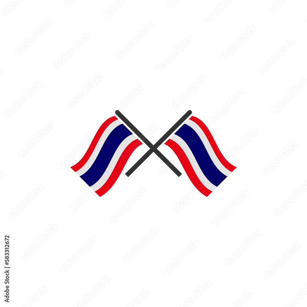 Fototapeta premium Thailand flags icon set, Thailand independence day icon set vector sign symbol