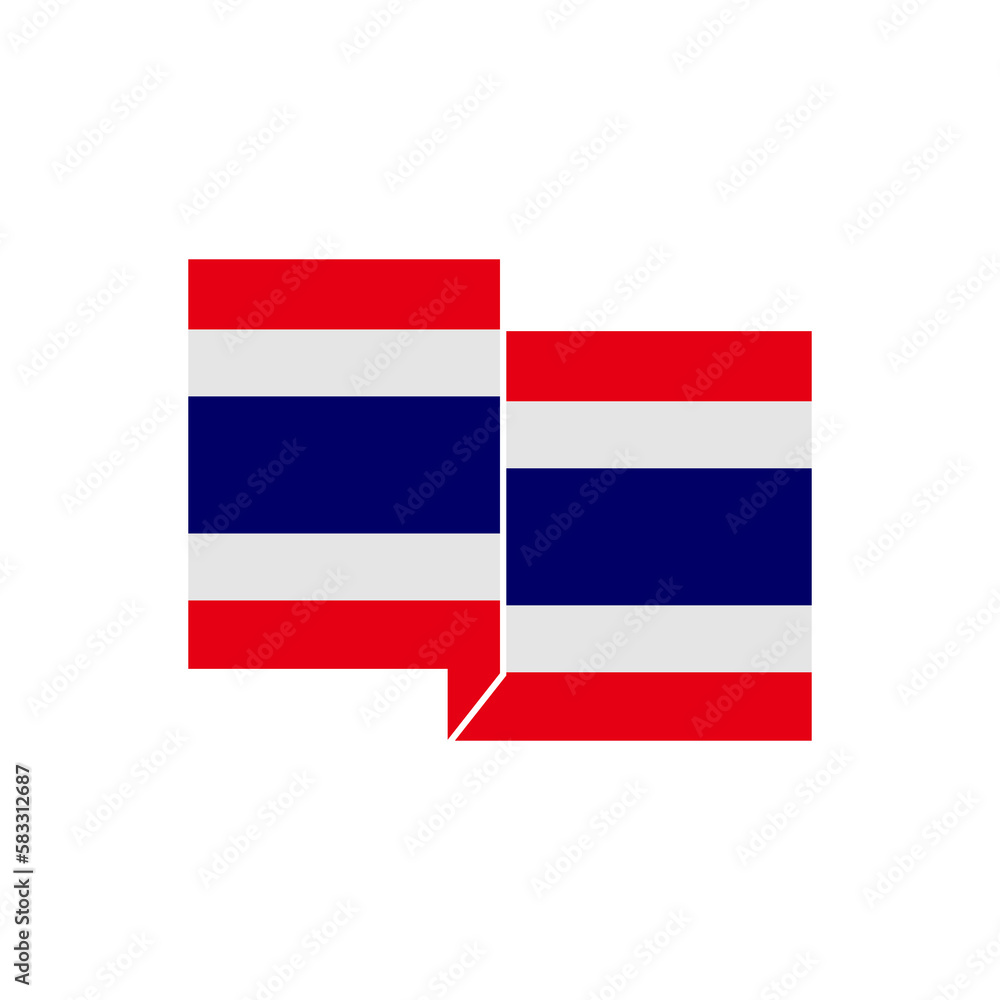 Thailand flags icon set, Thailand independence day icon set vector sign symbol Thailand flags icon set, Thailand independence day icon set vector sign symbol
