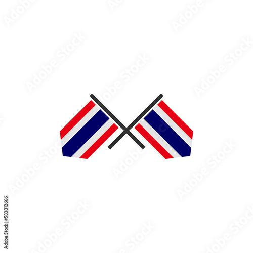 Thailand flags icon set, Thailand independence day icon set vector sign symbol