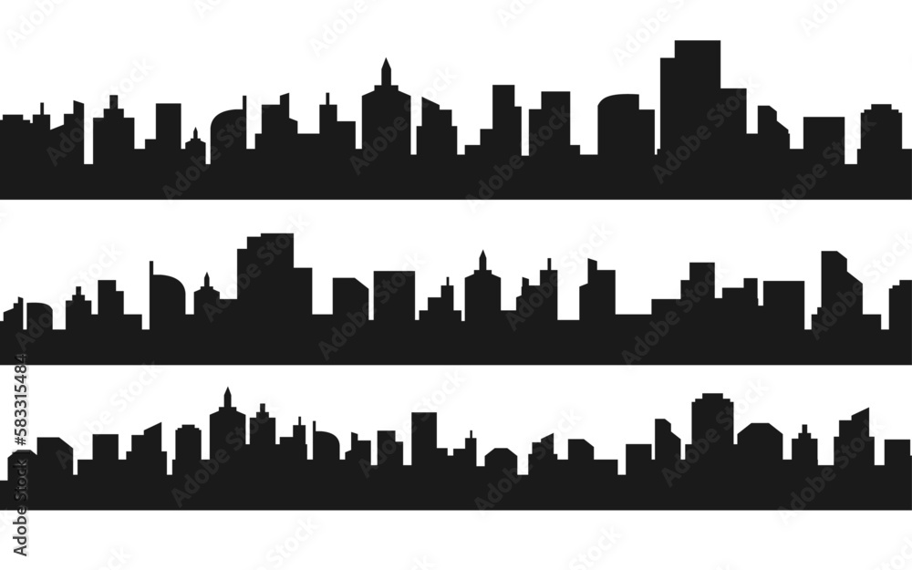 BUILDING CITY logo element with isolated illustration for identity template