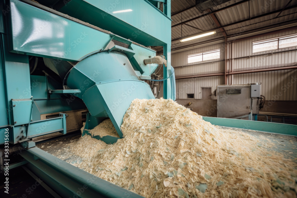 Fiberglass recycling process, where waste material is collected